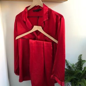 Victoria’s Secret After Hours Satin Pajama Set M